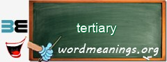 WordMeaning blackboard for tertiary